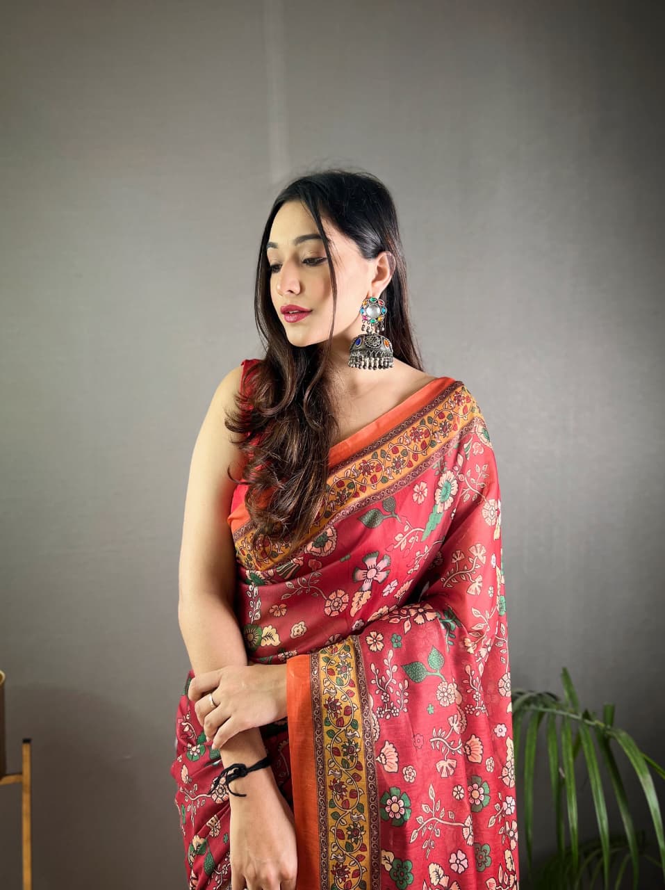 Raksha Kalamkari Cotton Saree