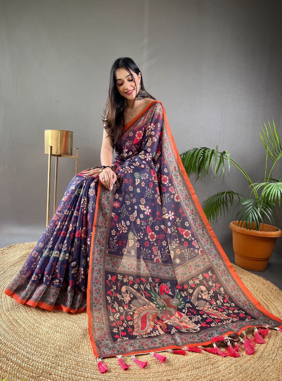 Raksha Kalamkari Cotton Saree
