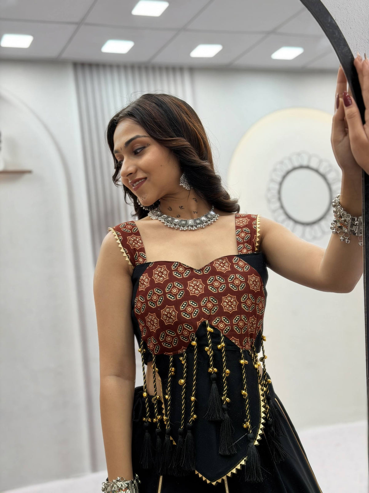 Ajrak Cotton Lehenga Set