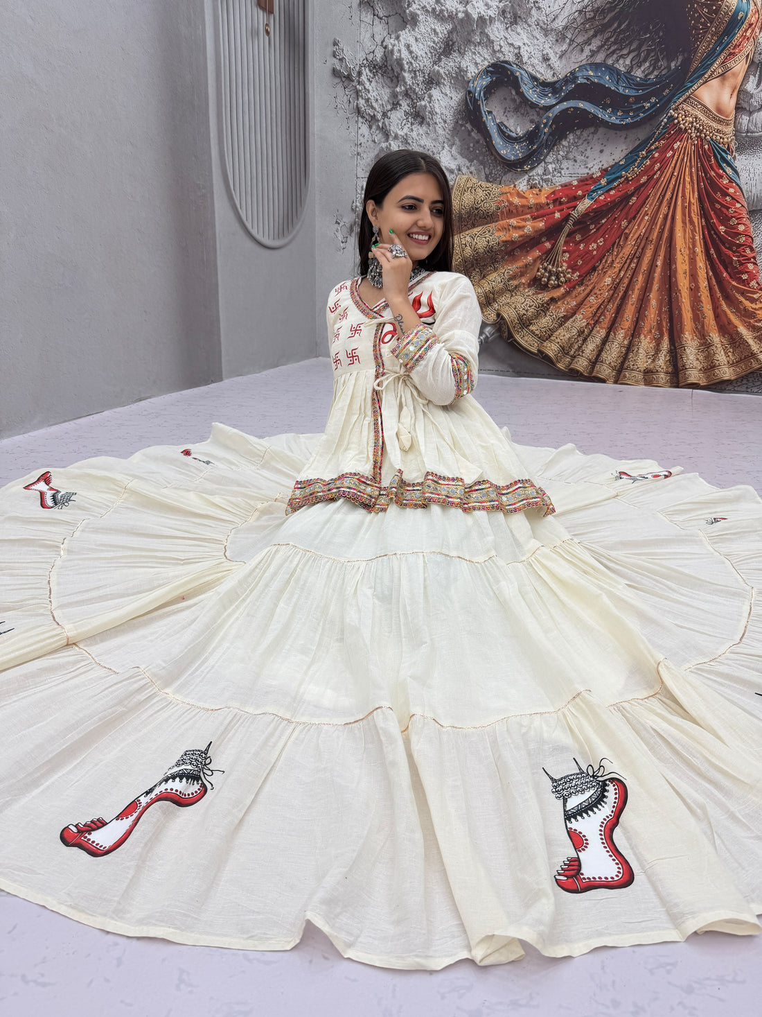 Aaradhya Ivory Ghagra Choli