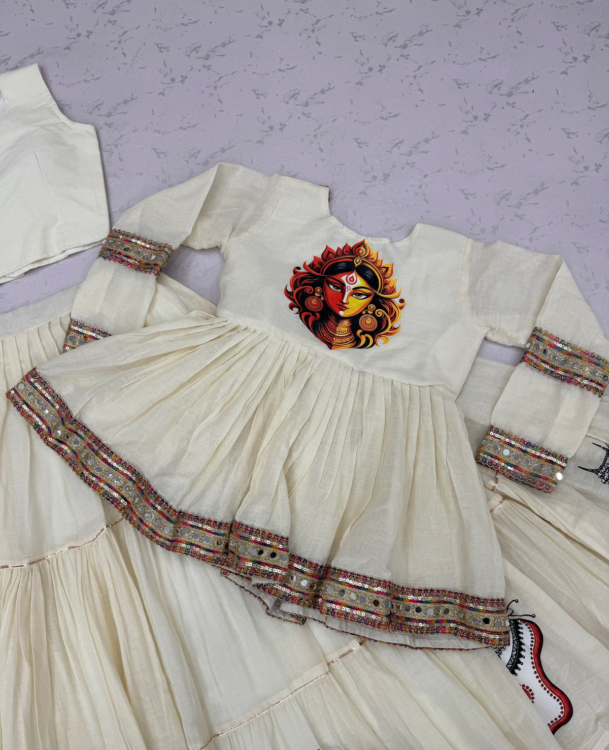 Aaradhya Ivory Ghagra Choli