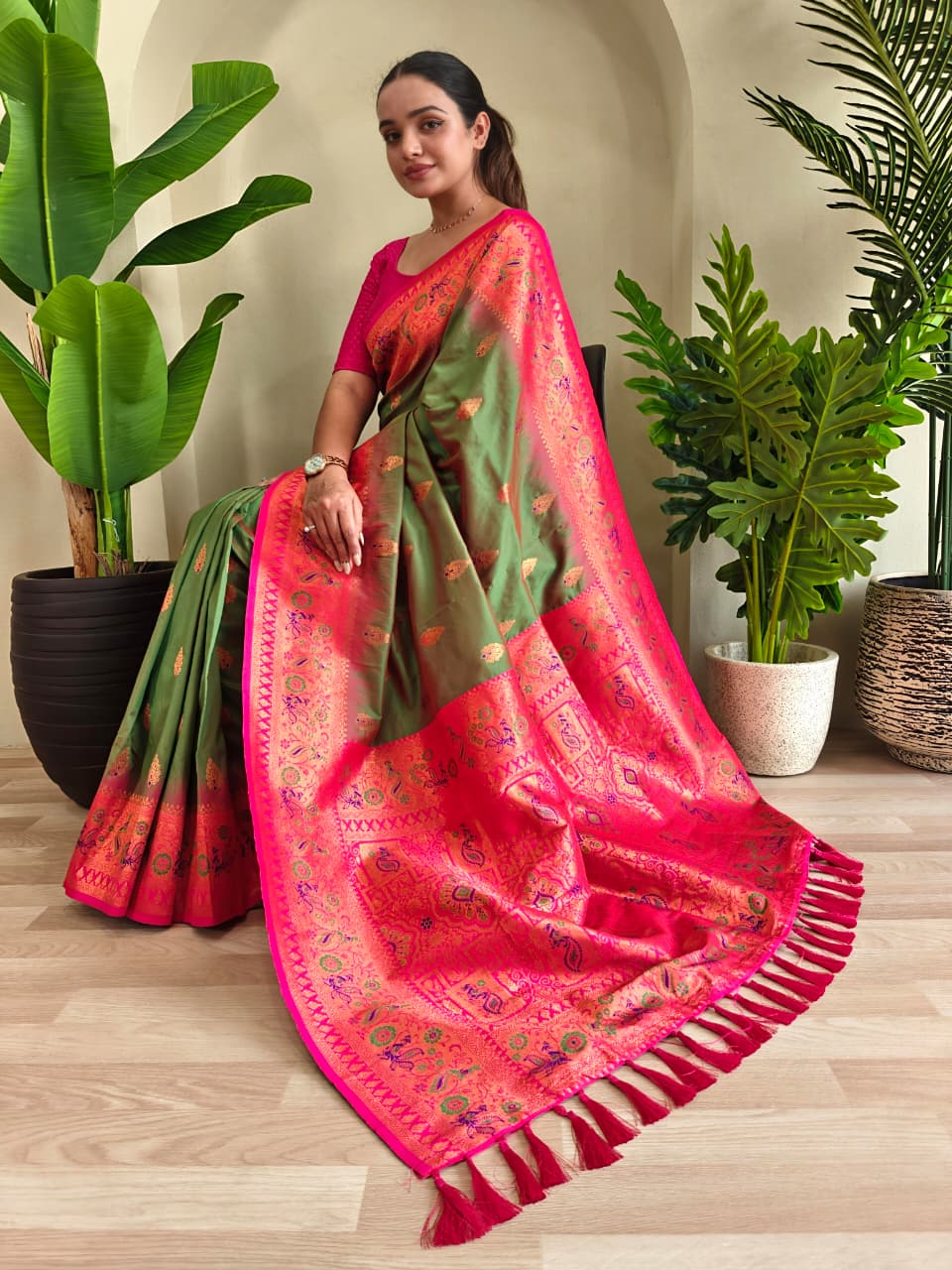 Abhilasha Paithani Silk Saree