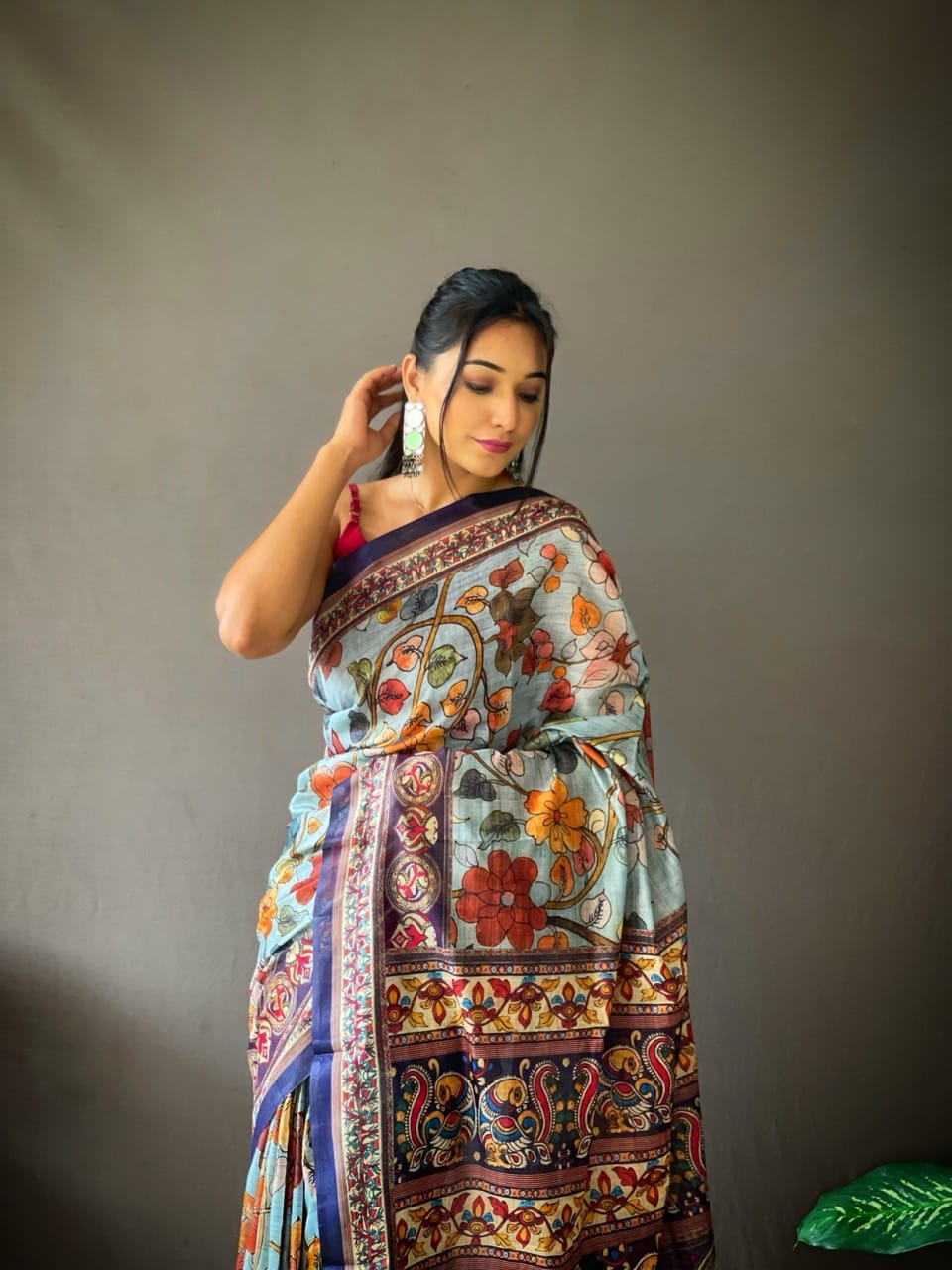 Cotton Kalamkari Saree