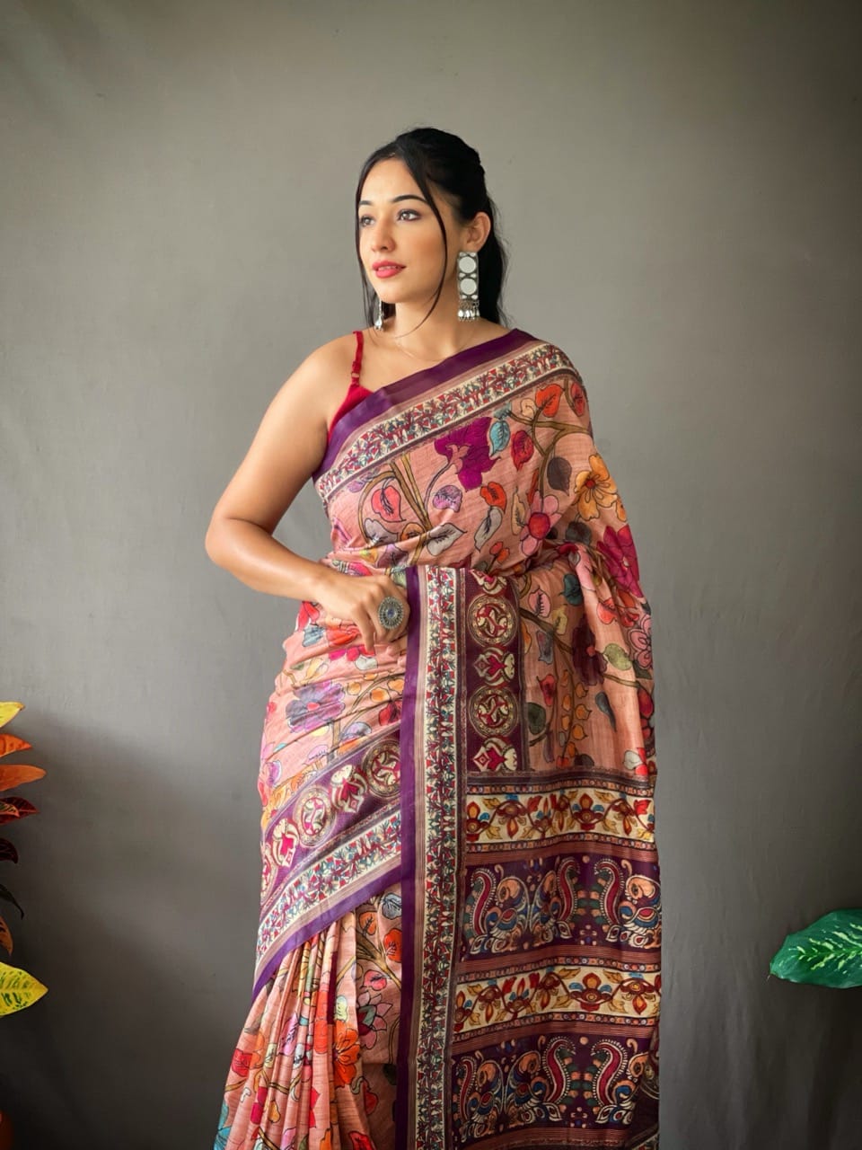 Cotton Kalamkari Saree