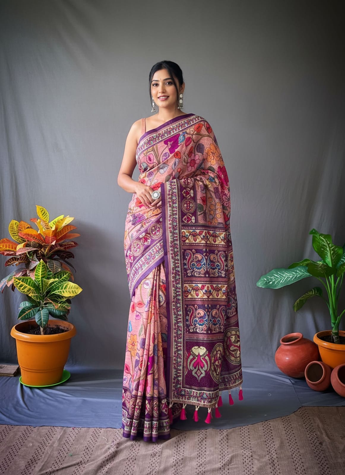Cotton Kalamkari Saree
