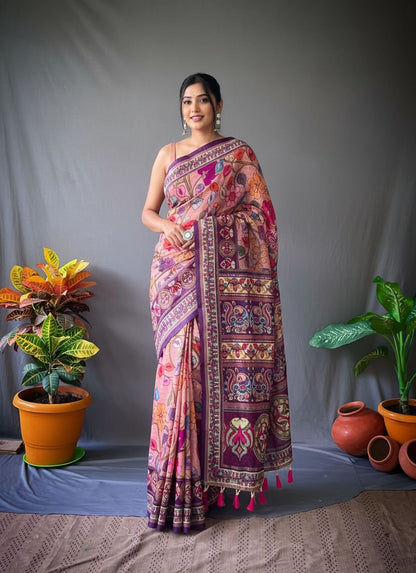 Cotton Kalamkari Saree