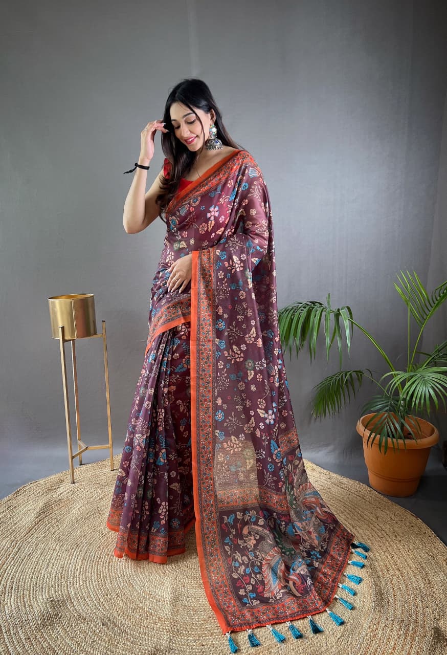 Raksha Kalamkari Cotton Saree