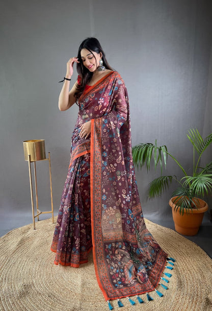 Raksha Kalamkari Cotton Saree