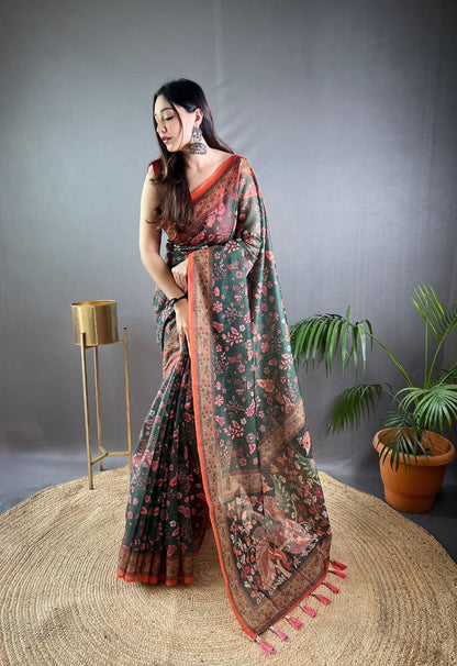 Raksha Kalamkari Cotton Saree