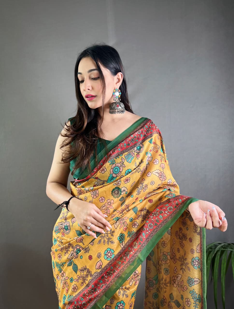 Raksha Kalamkari Cotton Saree