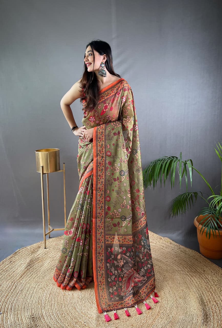 Raksha Kalamkari Cotton Saree