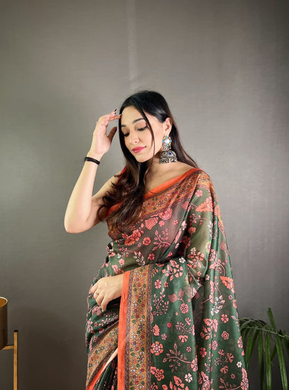 Raksha Kalamkari Cotton Saree