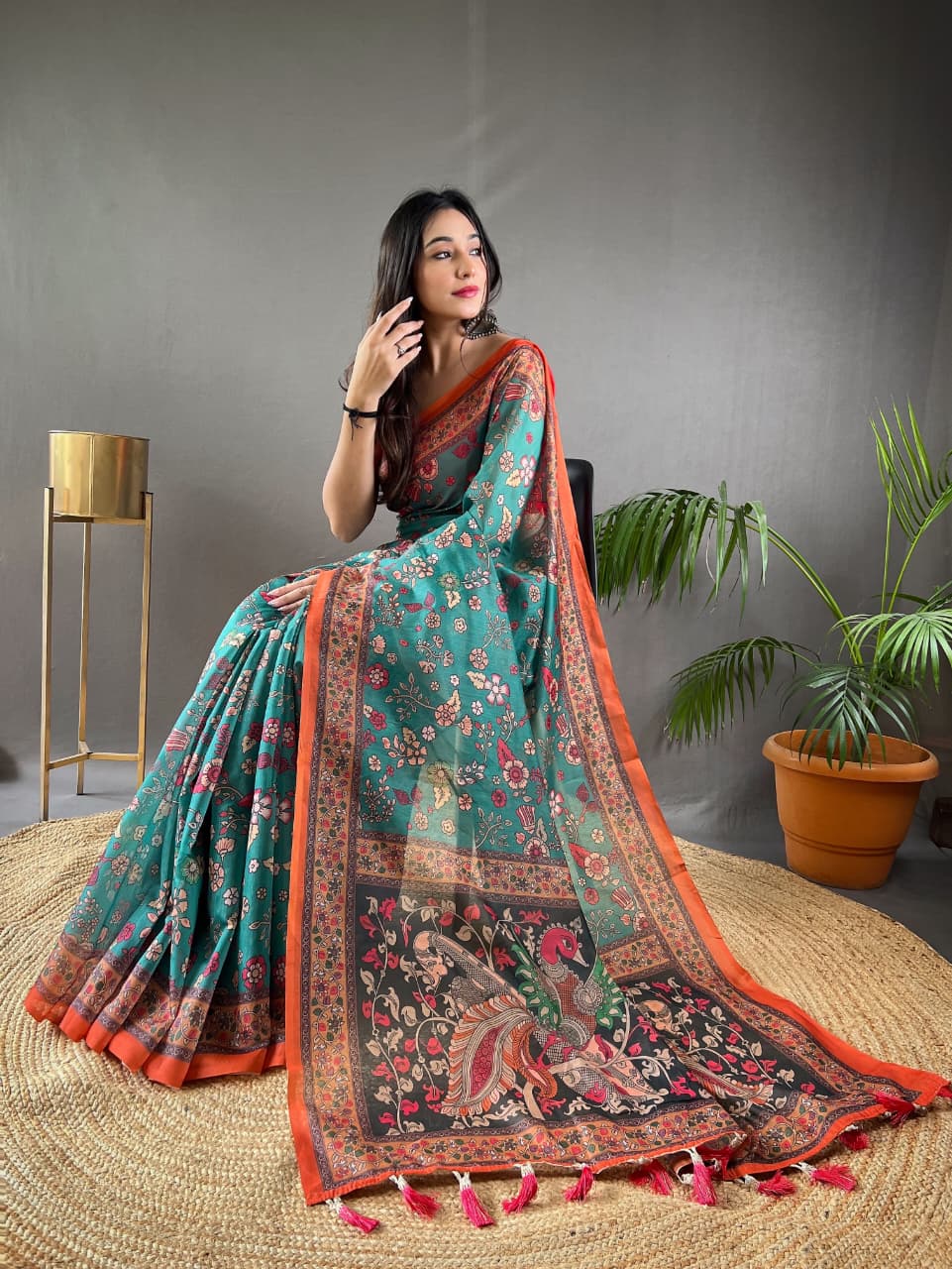 Raksha Kalamkari Cotton Saree